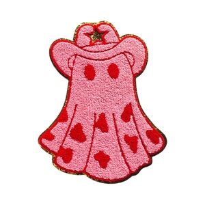 $$ IRON ON PATCH pink country ghost 10 inch limited quantity